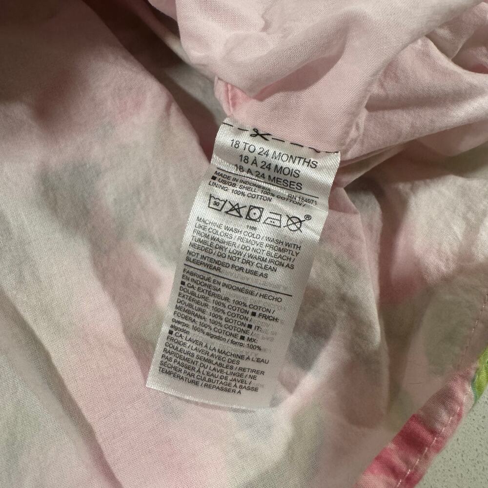 Janie and Jack Baby Girl 18-24M Floral Dress 100% Cotton - Picture 4 of 6